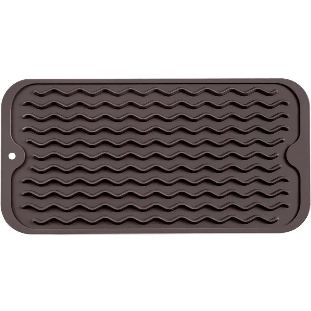 Silicone Dish Drying Mat Set - Large & Small Heat Resistant Kitchen Sink Drainer